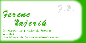 ferenc majerik business card